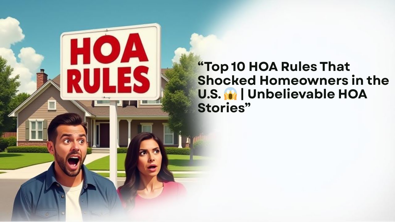 &ldquo;Top 10 HOA Rules That Shocked Homeowners in the U.S. 😱 | Unbelievable HOA Stories&rdquo;