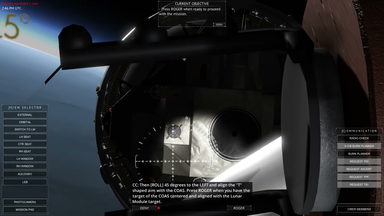 [Reentry: A Space Flight Simulator]: Apollo Transposition and Docking with Lunar Module