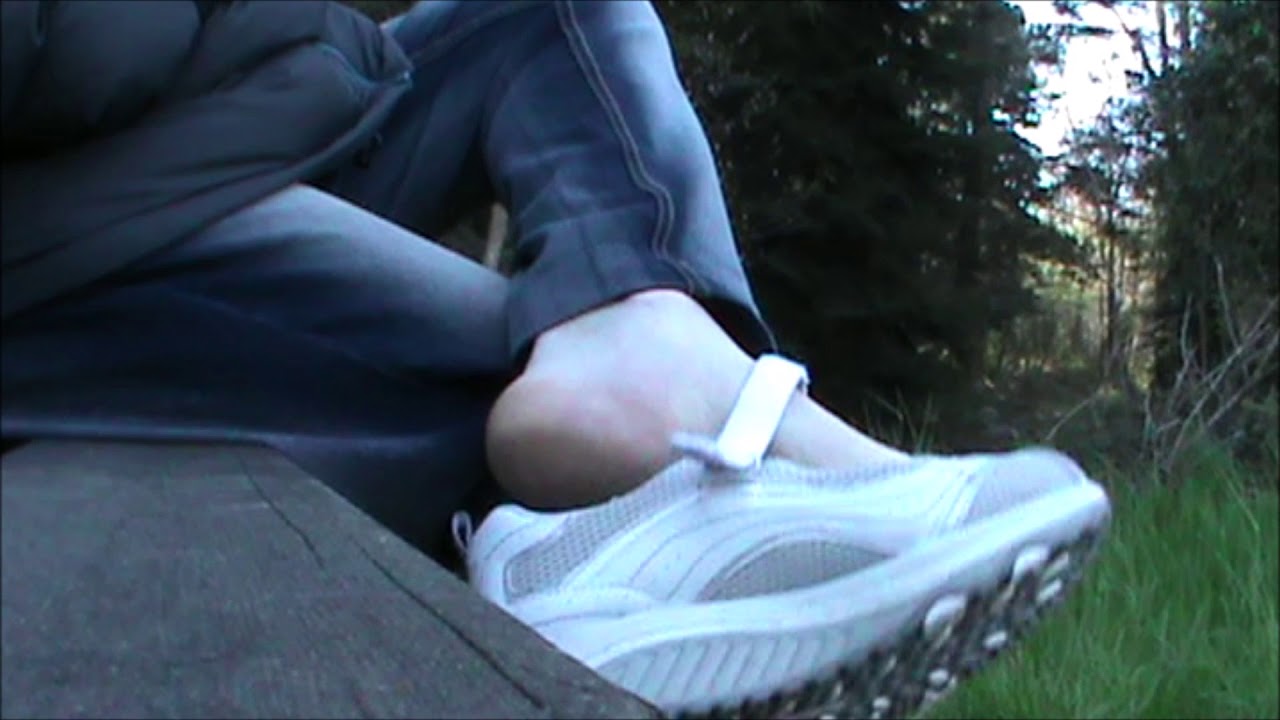 Dangling with my white Skechers Sleek Fit