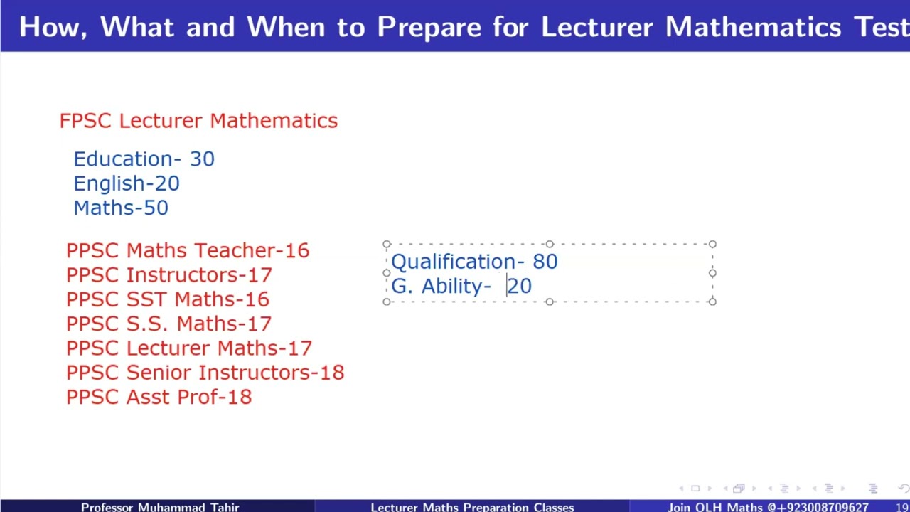 What, when and how to prepare Lecturer Maths Test | Maths Jobs | Warm up Zoom Sessions | OLH Maths