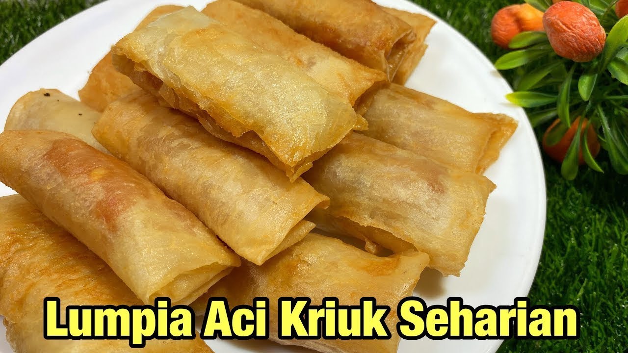Persiapan buat takjil Puasa. Lumpia aci kriuk renyah 
