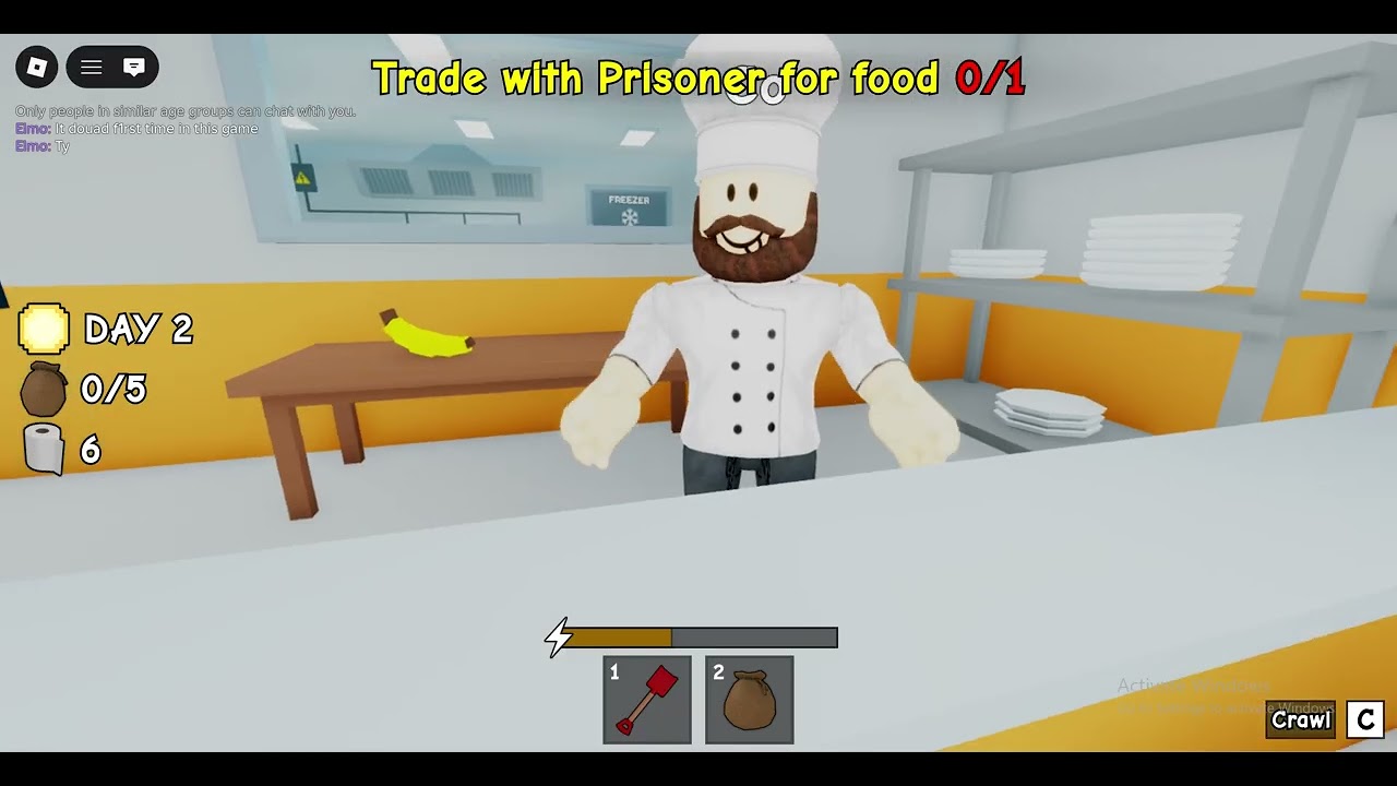 Trying to Dig to Escape prison in roblox