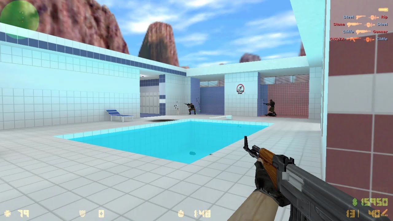 Counter-Strike 1.6 Gameplay in 2026 on fy_pool_day