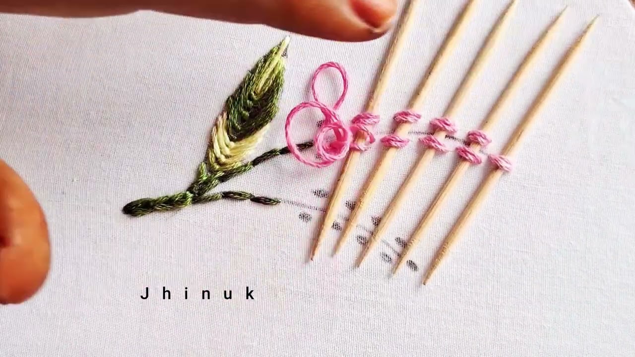Most Wonderful tricks of flower hand embroidery || Jhinuk Hand Embroidery || New stitch