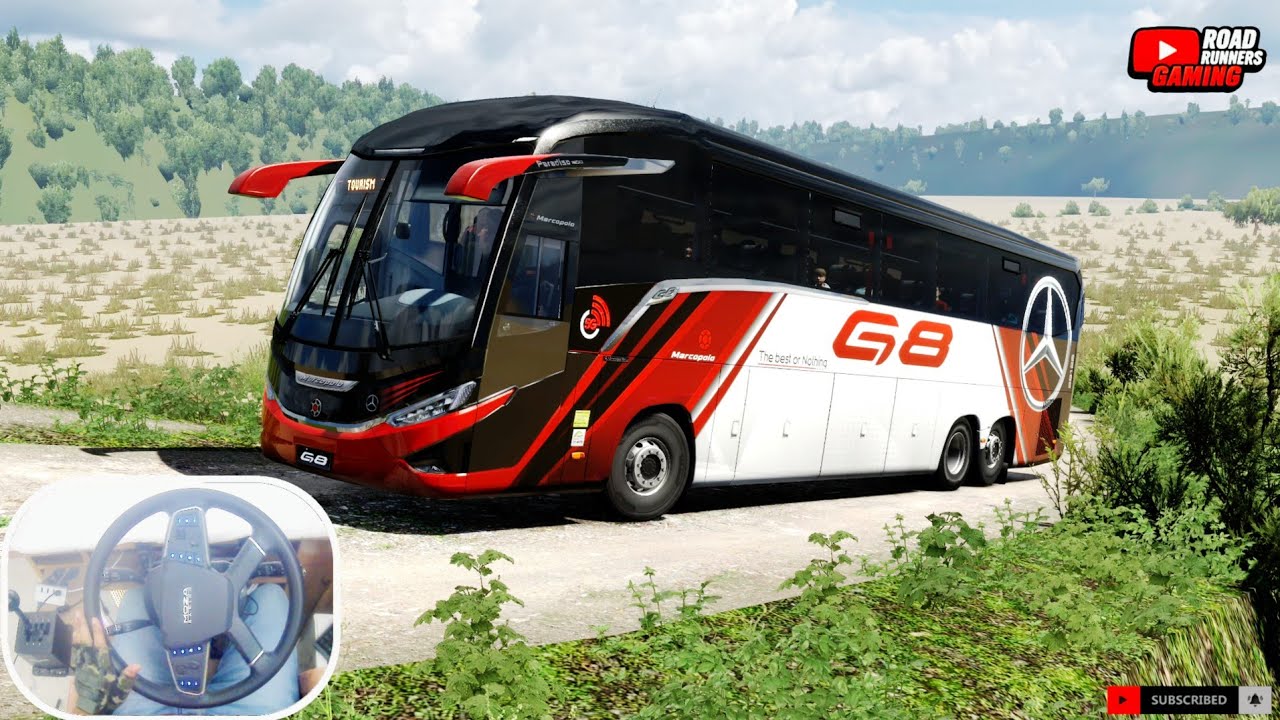 ETS2 4K HDR | G8 Mercedes 1200 Bus on Scenic Narrow Offroad Route | Ultra Realistic