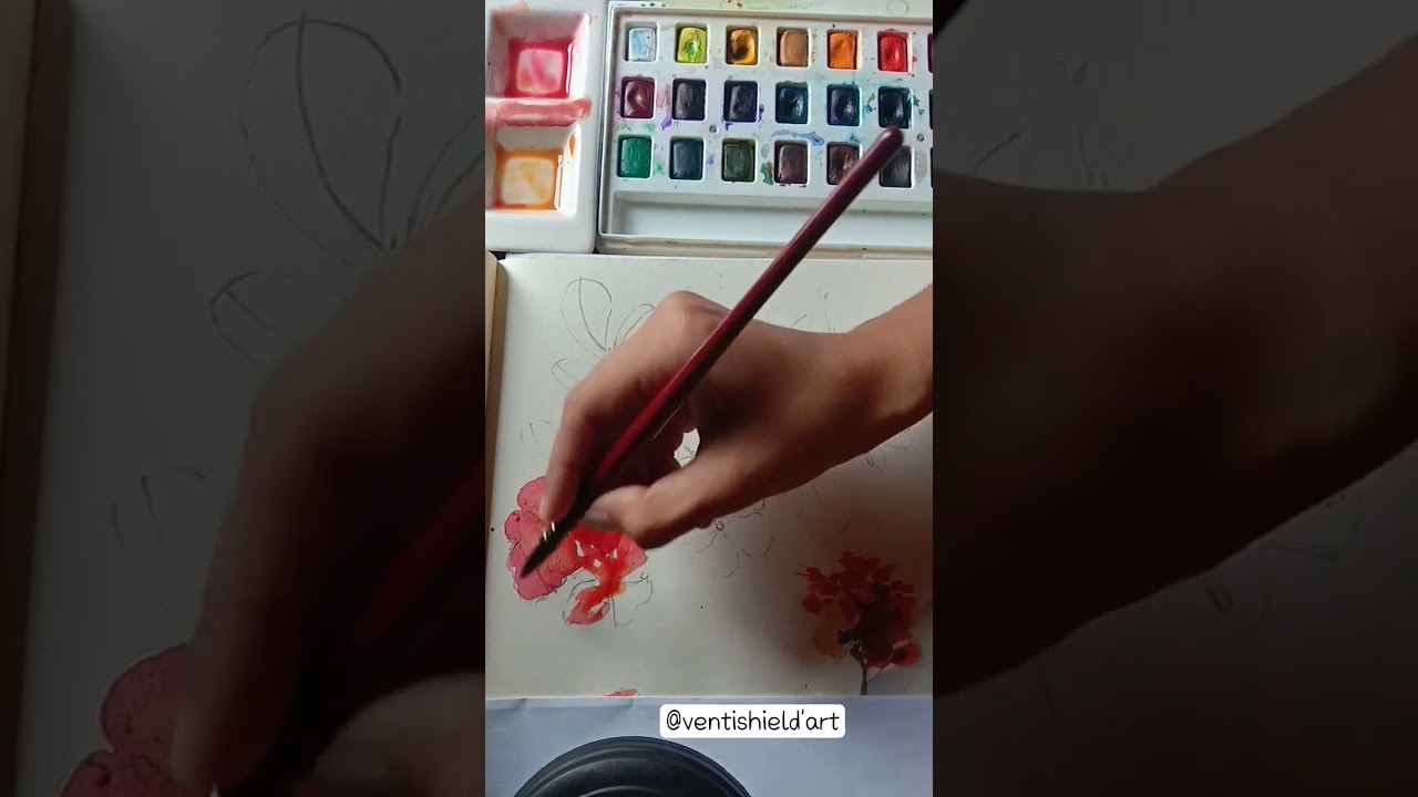 flowers watercolor #kawaii #handmade #cute #watercolor #myanmar #artist