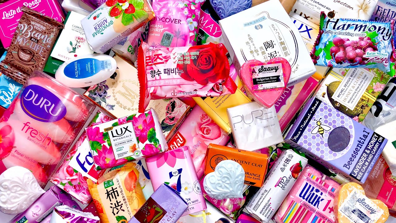 Morning's Majesty 💖 ASMR Soap Haul Pink & Gold ☀️ International Soaps 🌞 Opening Unboxing Unpacking 💖