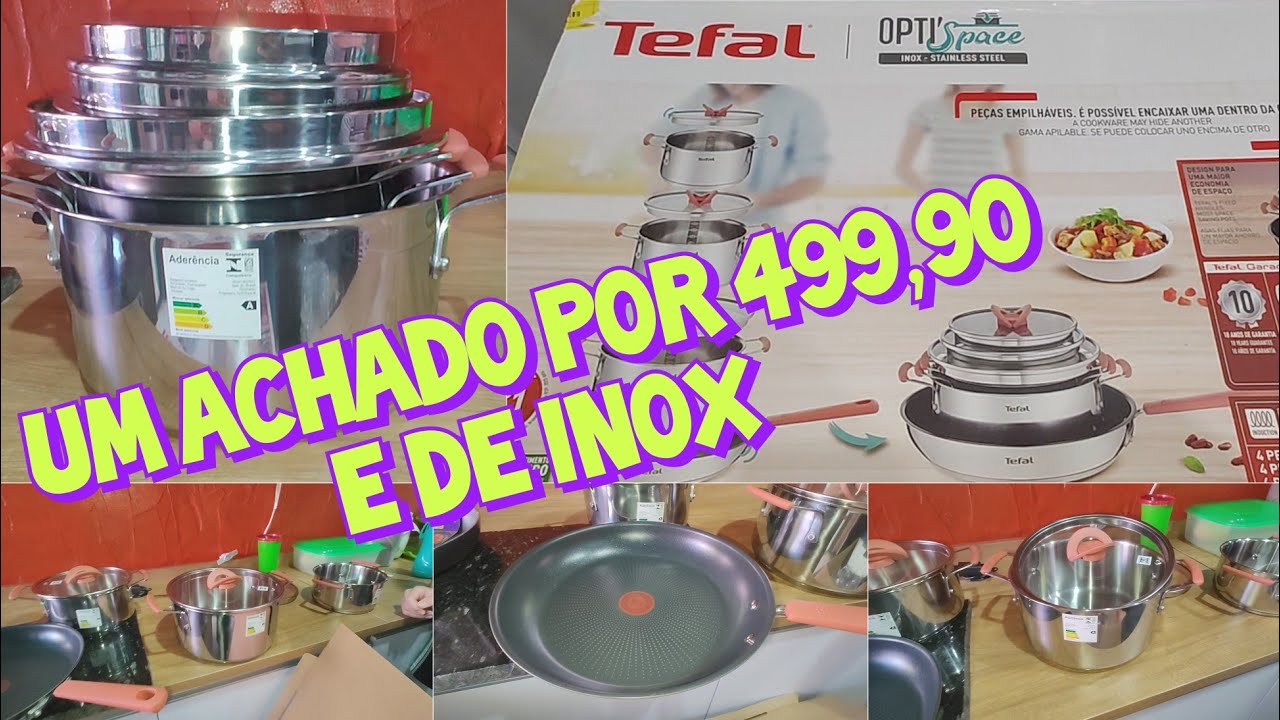 JOGO DE PANELA TEFAL DE INOX 4 PEÇAS DÁ MARCA ROCHEDO