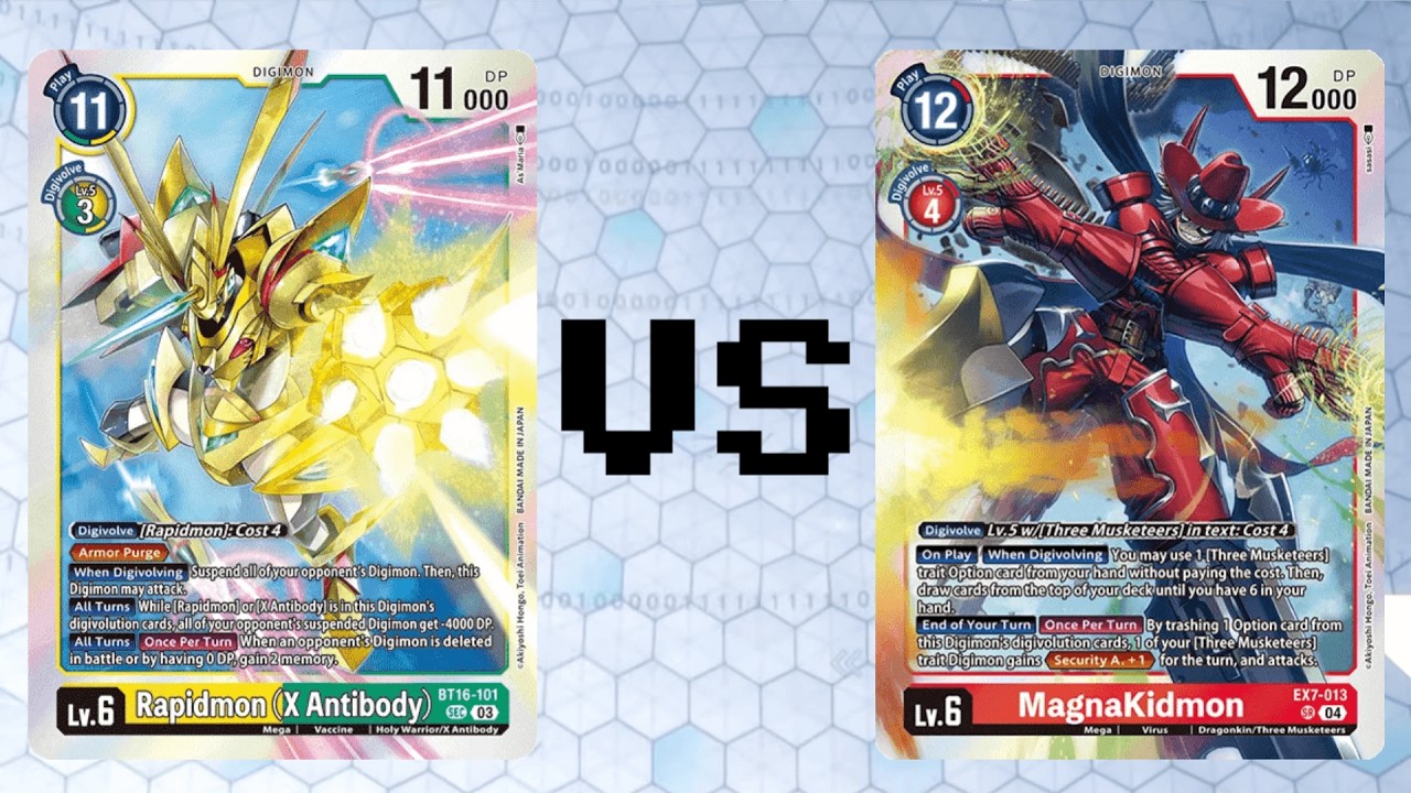 Rapidmon X Antibody vs Three Musketeers | BT24 | Digimon Card Game