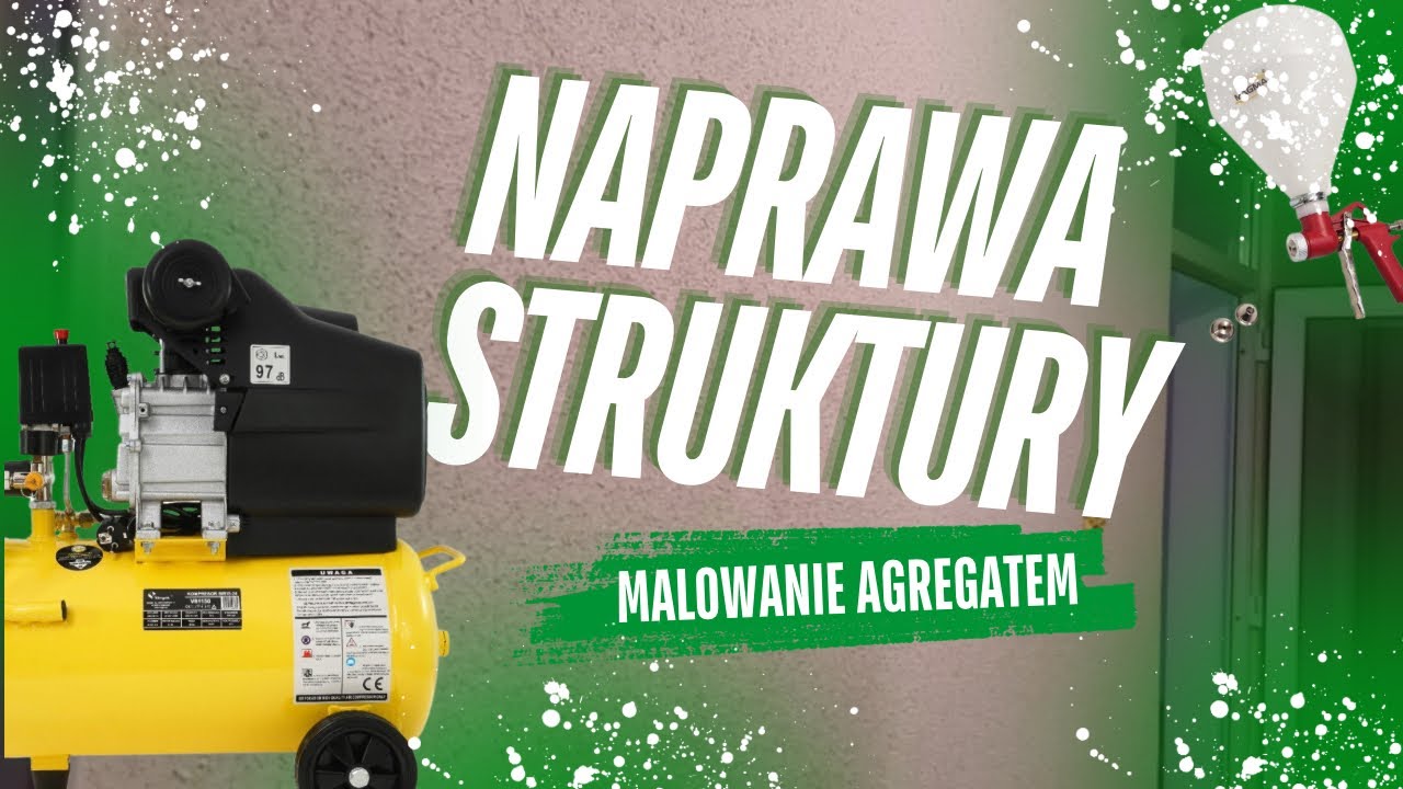 Naprawa i malowanie tapety natryskowej | TAPETA NATRYSKOWA KOMPRESOREM |MALOWANIE AGREGATEM |GOTELE🤩