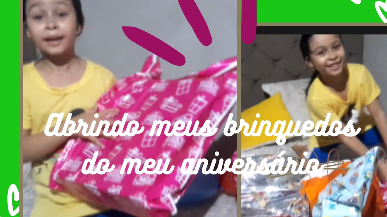 Abrindo presente da minha filha