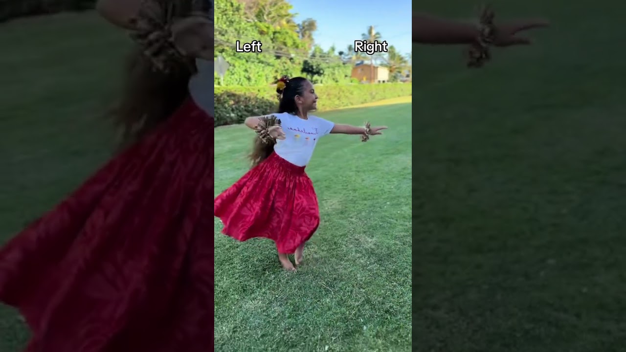 Mirror image Basic Hula Routine #hula #hulabasics#hawaii #polynesian #polynesiandancing