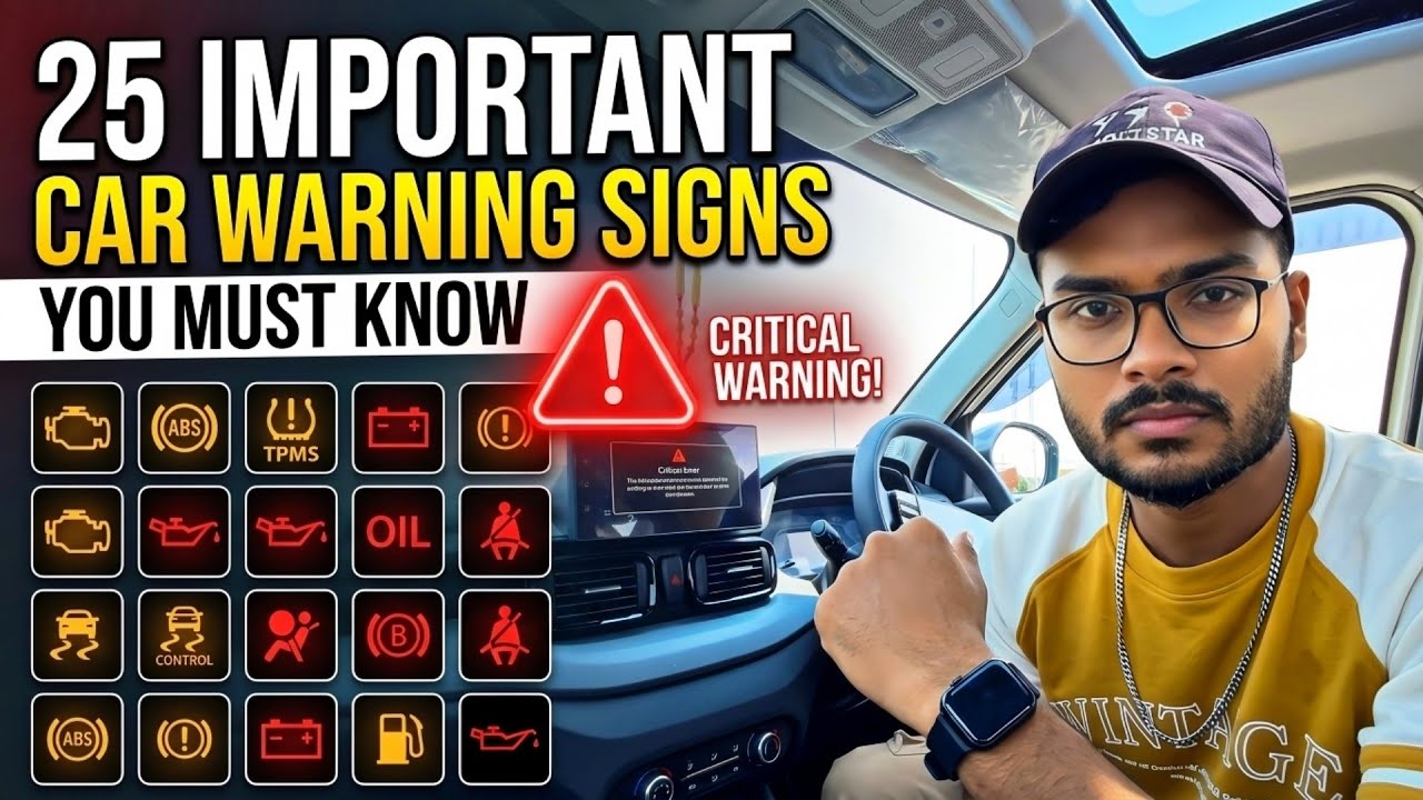 You Must Know These 25 Important Warning Sign In The Car #thekaushikcamp #video