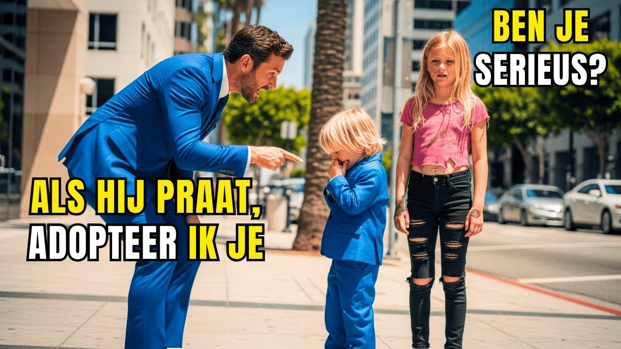 “Laat Mijn Zoon Praten en Ik Adopteer Je,” Zei de Miljonair — Toen Verraste Het Arme Meisje Iedereen