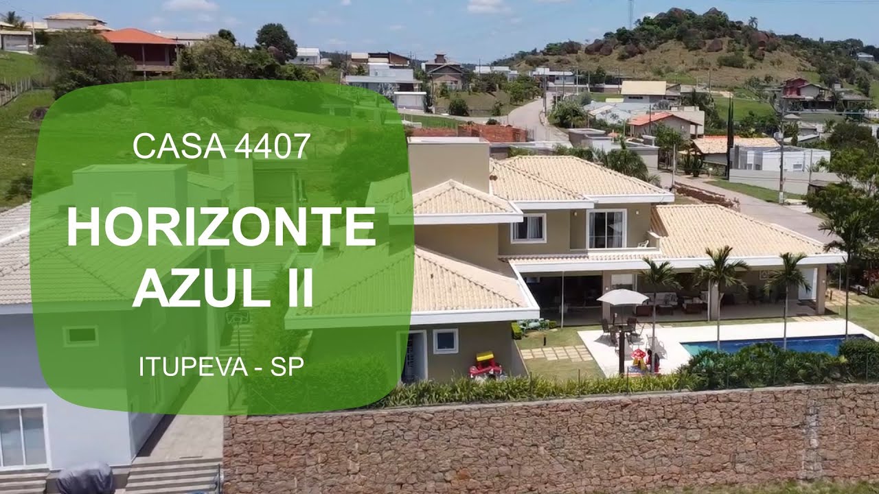 CASA 4407 - Casa alto padrão com ambientes integrados no Horizonte Azul II em Itupeva - SP