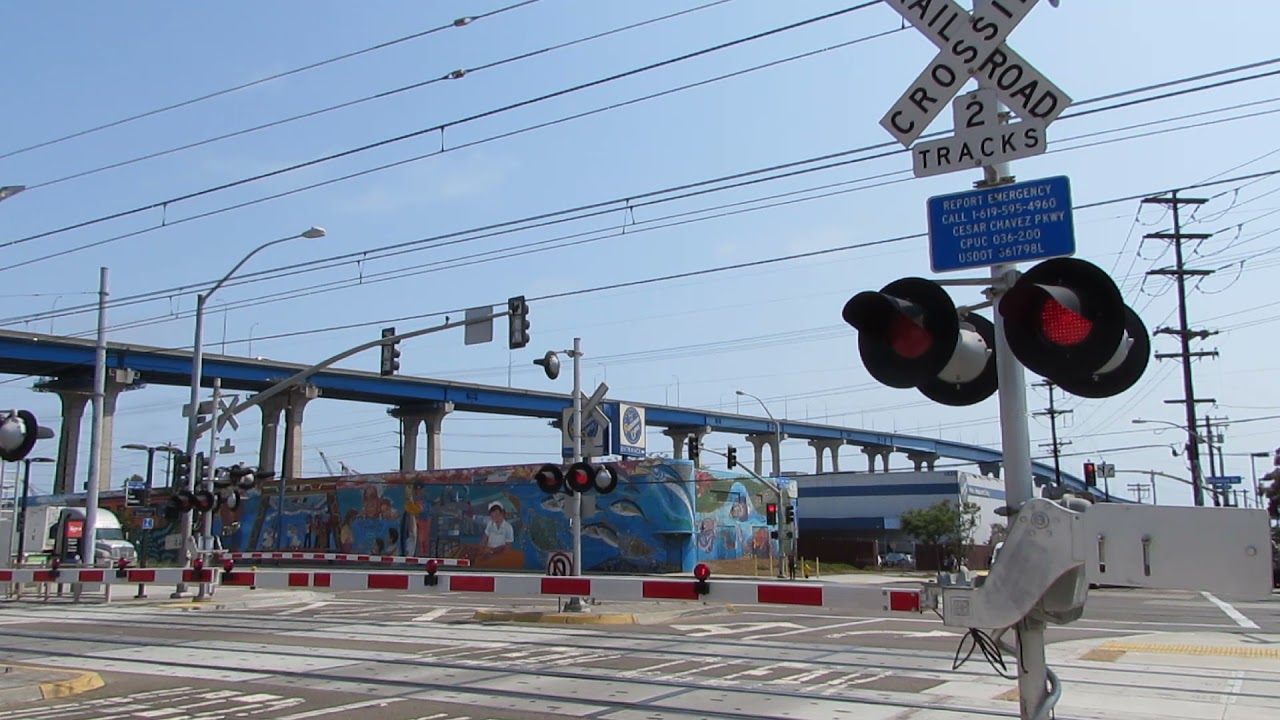 Cesar E Chavez Pkwy Railroad Crossing, San Diego CA