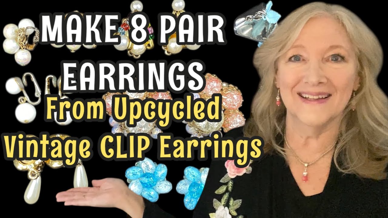 Make UPCYCLED Modern EARRINGS from Vintage CLIP Earrings! Jewelry Making DIY
