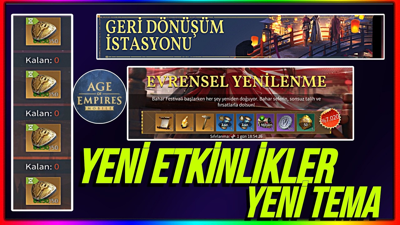 YENİ ETKİNLİKLER YENİ TEMALAR - aOEm REHBER
