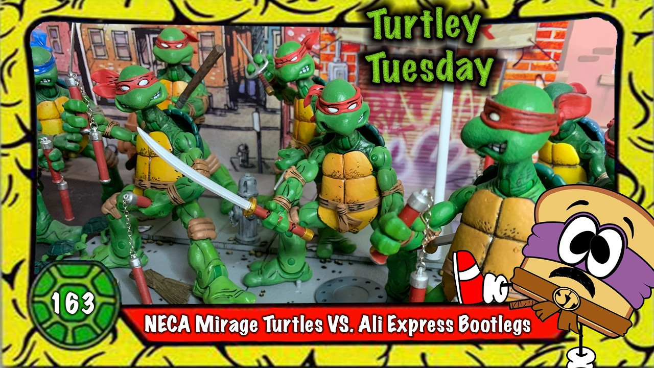 Ali Express Bootleg NECA Turtles vs the Real Figures