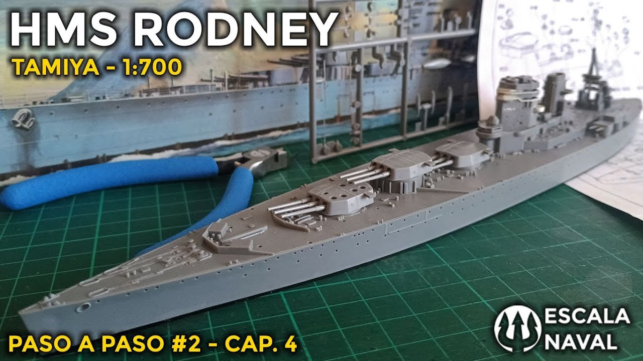 HMS RODNEY - TAMIYA - 1:700 | BUILDING THE MAIN MAST AND OTHER PIECES | STEP BY STEP #2 - CHAPTER 4