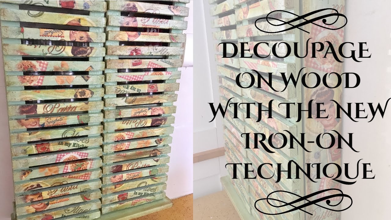 DIY - Decoupage using the Iron-On Technique!! Wrinkle-free Easy Decoupage!!