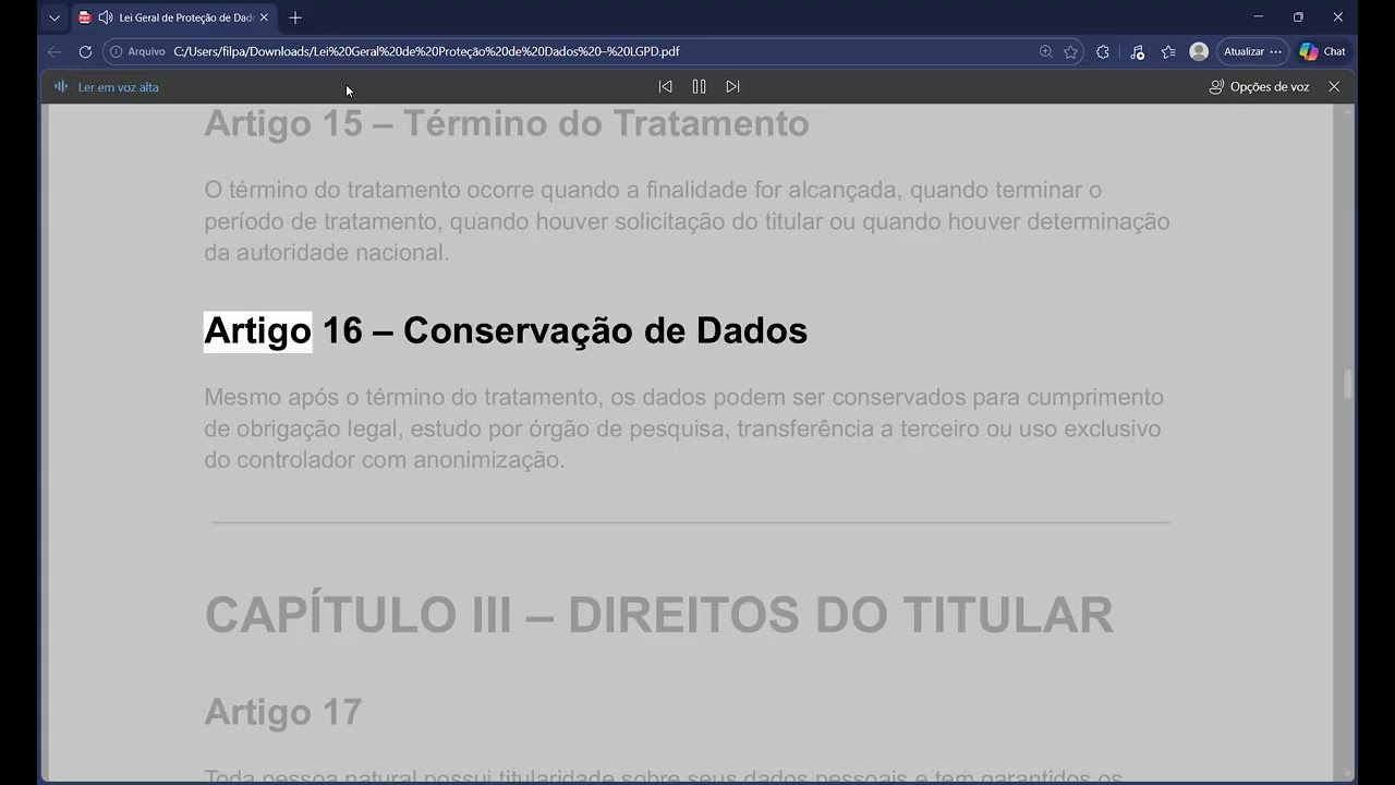 Lei Geral de Proteção de Dados – LGPD