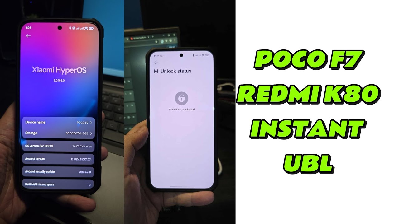POCO F7/F7 PRO (ONYX) INSTANT BOOTLOADER UNLOCK🆗☑️
