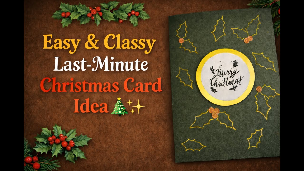 Easy & Classy Last-Minute Christmas Card Idea 🎄✨