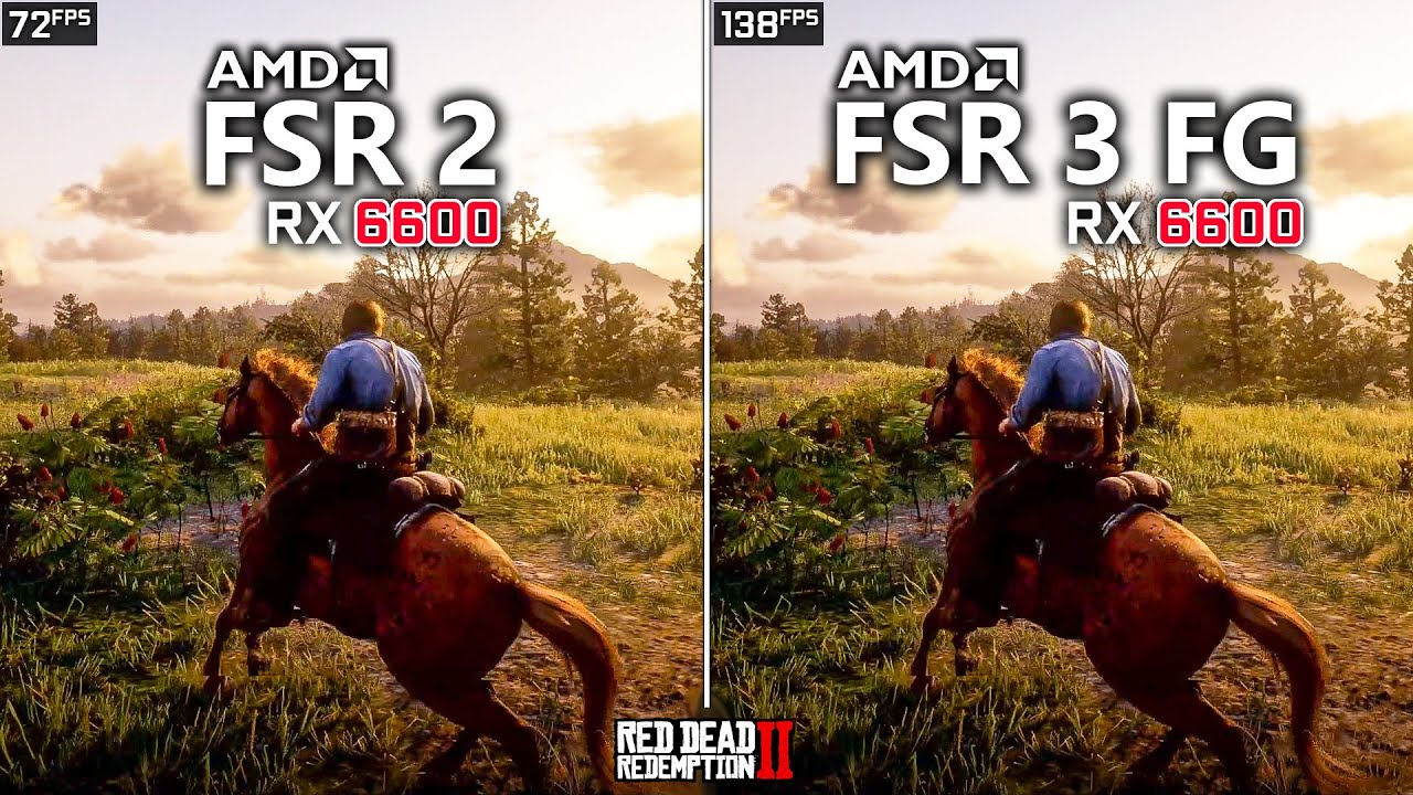 RX 6600 | Red Dead Redemption 2 - AMD FSR 3 Frame Generation