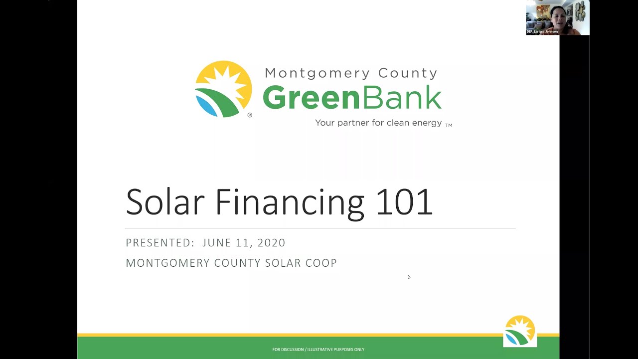 Going Solar in Maryland — Solar Financing with Montgomery County Green Bank