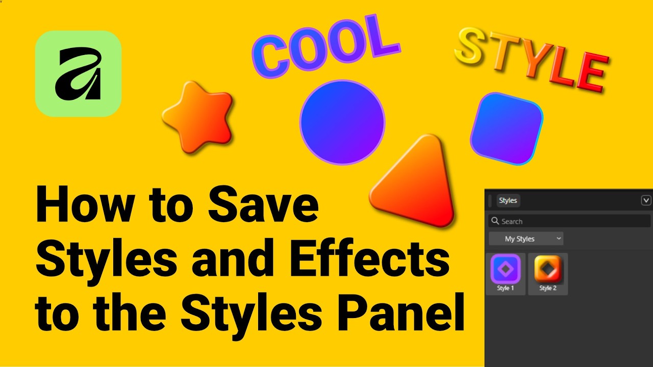 How to Save Styles and Effects to the Styles Panel in Affinity