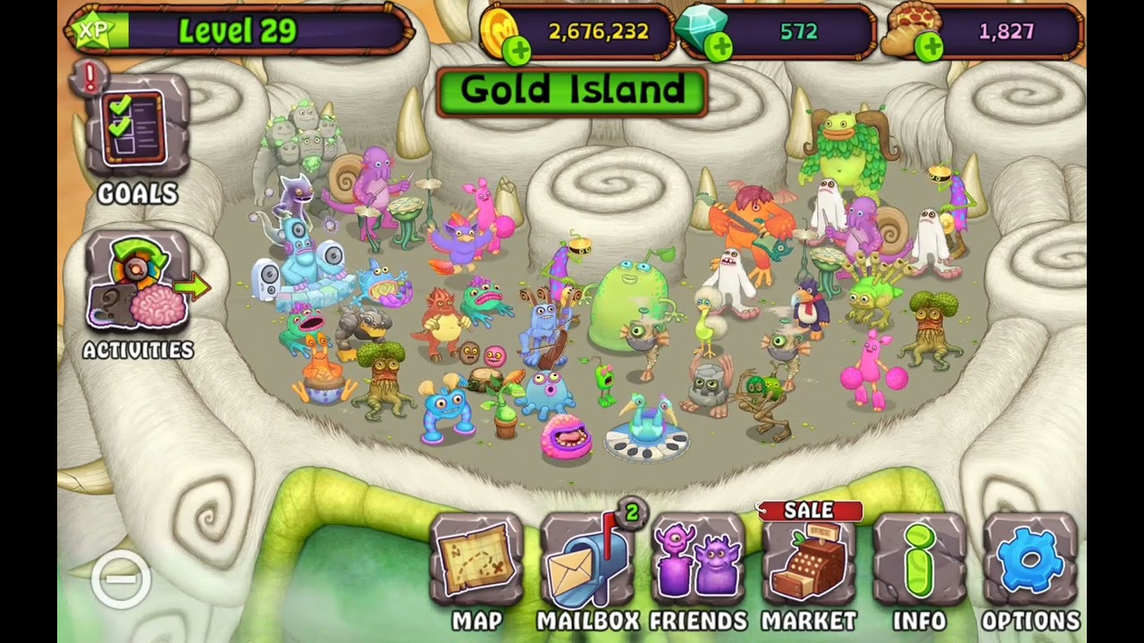 Gold island on composer island!