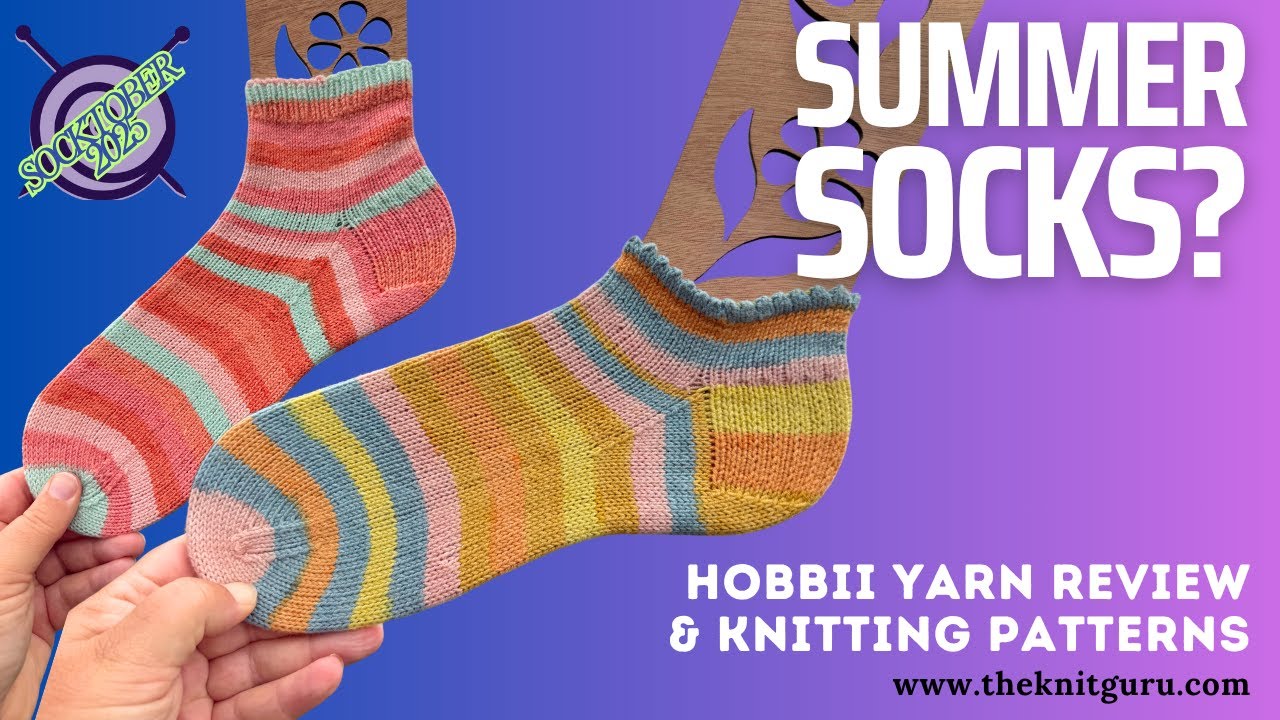 Knitting Summer Socks - Hobbii yarn review and sock knitting patterns - Socktober 2025