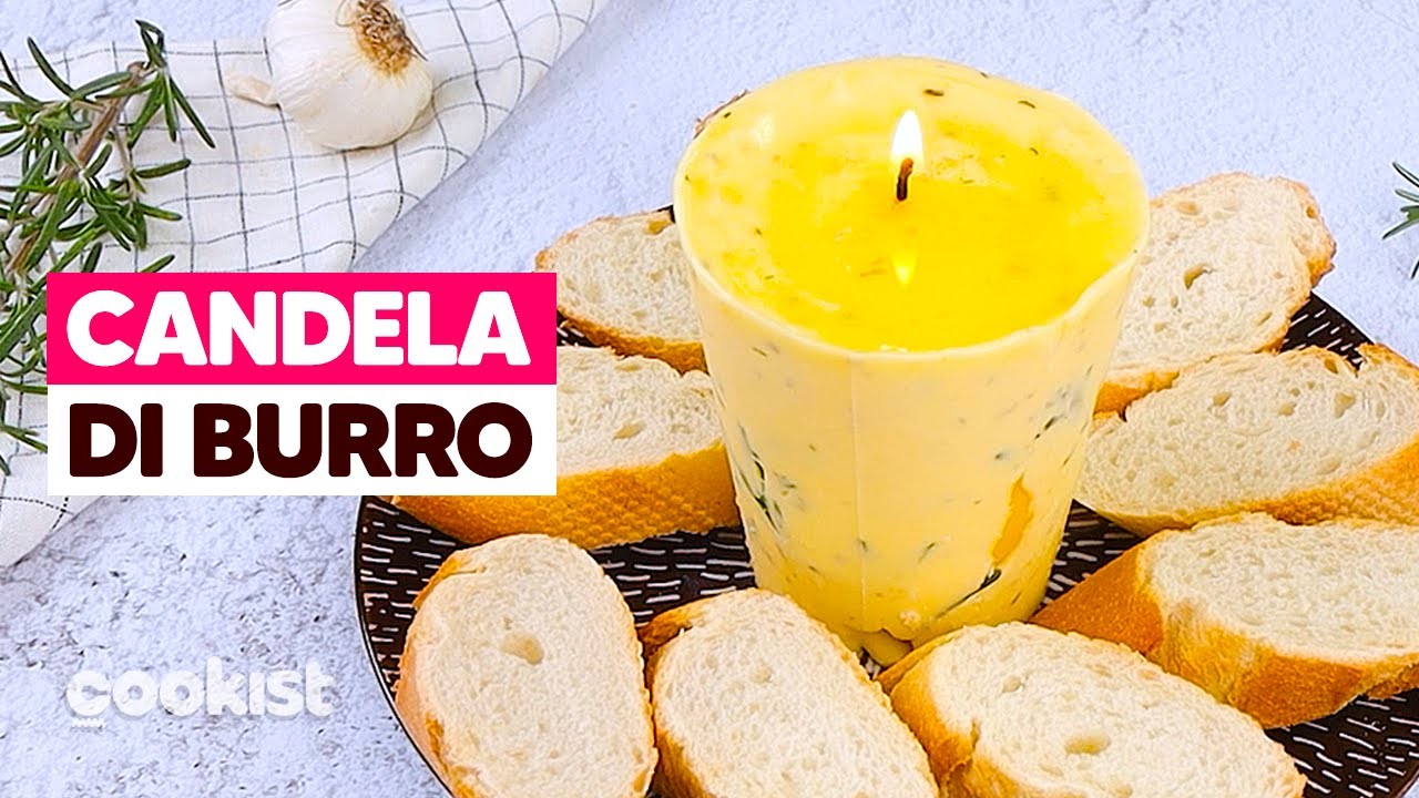 Candela commestibile al burro: fantastica da mettere come centrotavola alle feste di Natale!