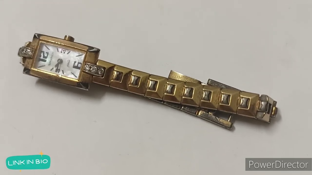 ROMANSON giselle WATCH S.Sapphire Crystal MGP 23K Gold Plated Water Resistant Swiss Quartz