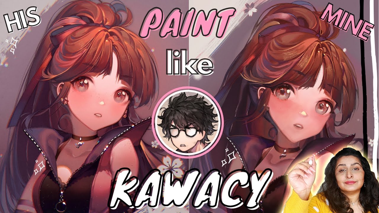 😓 KAWACY TUTORIAL | @Kawacy  Style Study 😍 (How To Paint ANIME CHARACTERS!)