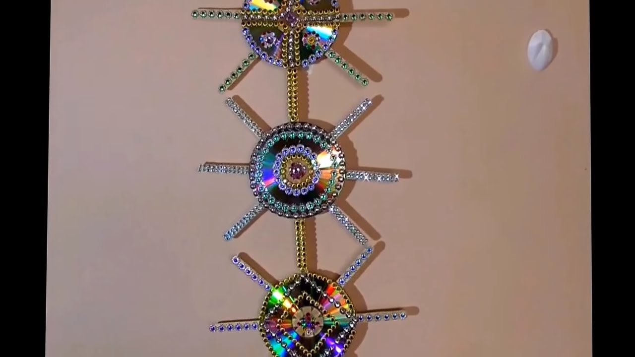 DIY : HOW TO  decorate waste CD\DVD  || HOW TO MAKE-old CD wall decor -DIY