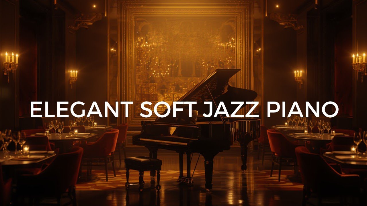 Elegant Soft Jazz Piano ☕ Luxury Restaurant Ambience | Relaxing Jazz Music for Dinner, Study & Sleep