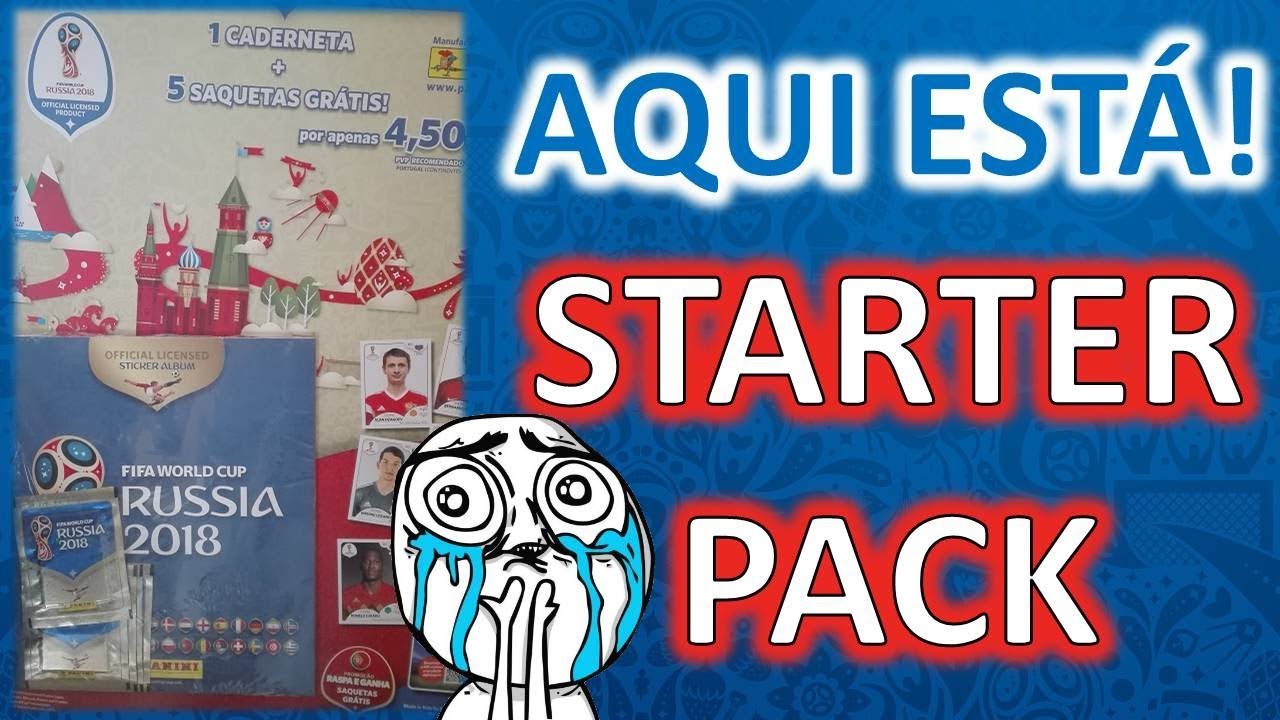 E COMEÇA O JOGO! STARTER PACK Cromos World Cup 2018 Panini