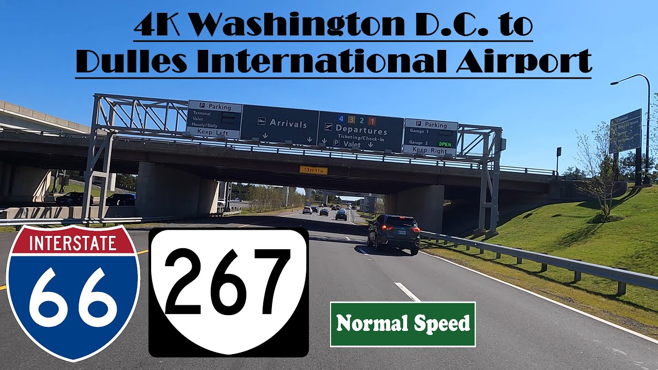 4K Washington D.C. to Dulles International Airport. I 66 West