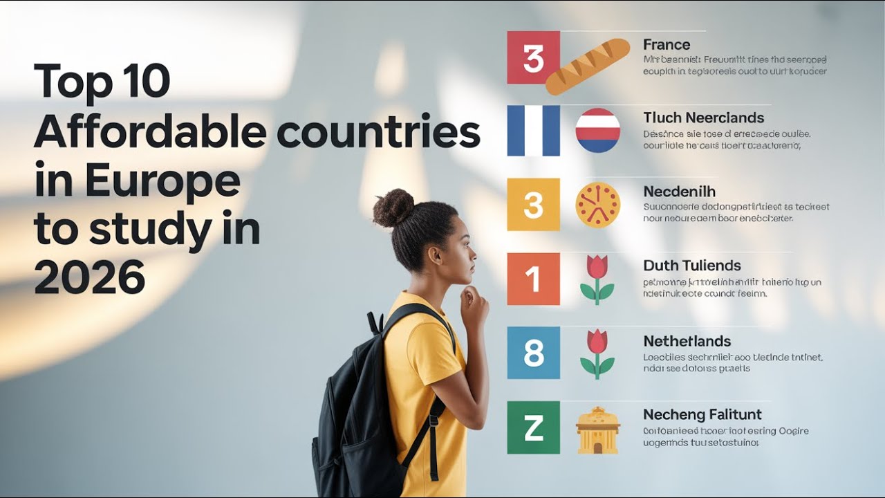 Top 10 Affordable Countries in Europe to Study in 2026 | Low Tuition & Living Costs