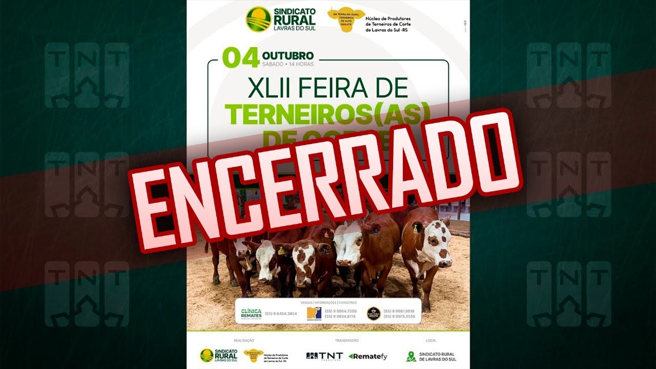 04/10 - XLII Feira de Terneiros e Terneiras | 14h
