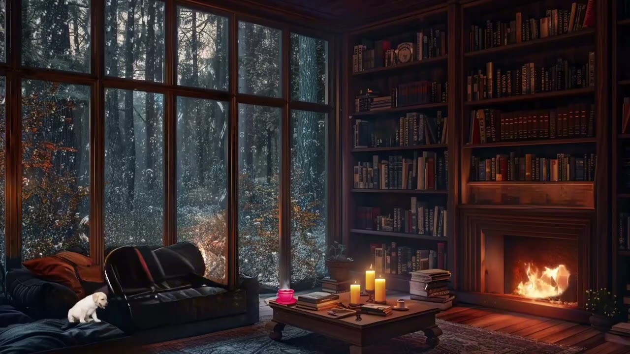 🔥 You’re Safe Inside a Cozy Cabin While It Storms Outside 🌧️🔥 (Rain, Thunder & Fireplace Sounds)