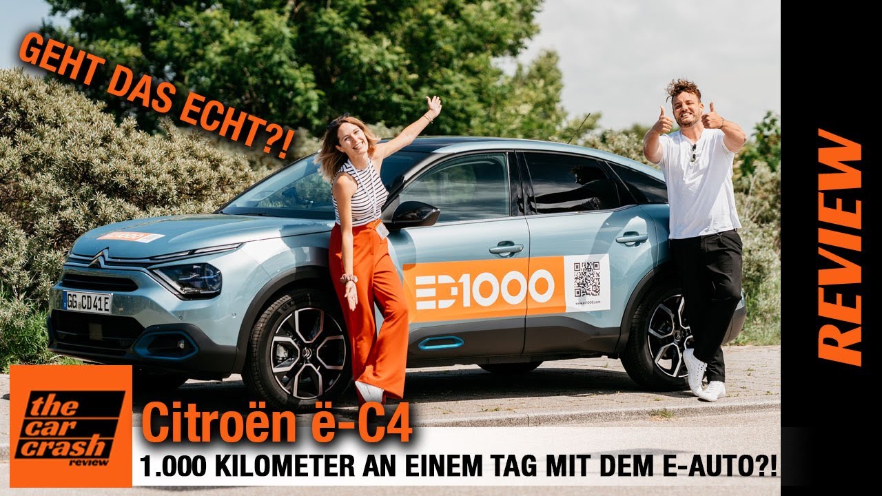 Citroen e-C4 im Test (2022) Schaffen wir 1.000 Km elektrisch an nur einem Tag? Fahrbericht | Review