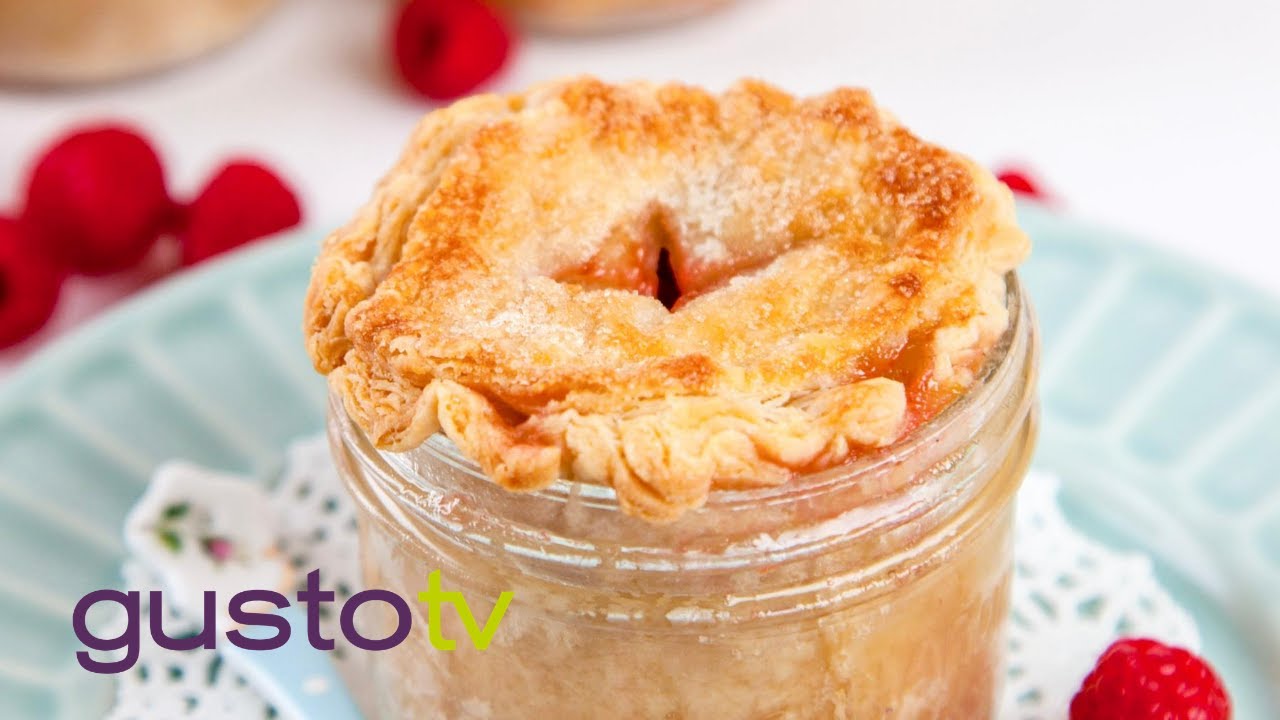 mini potted peach melba pies | flour power