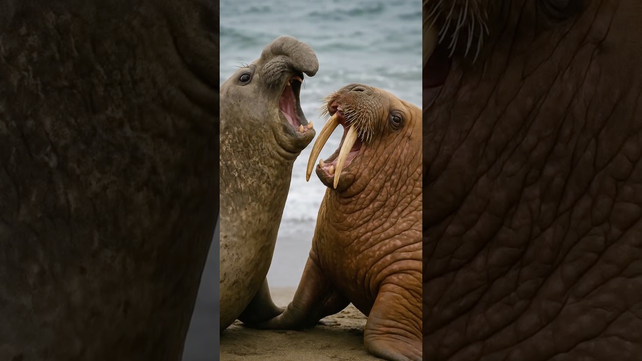 Elephant Seal vs Walrus &ndash; Who Would Win? #elephantseal #walrus #seal #wildlife