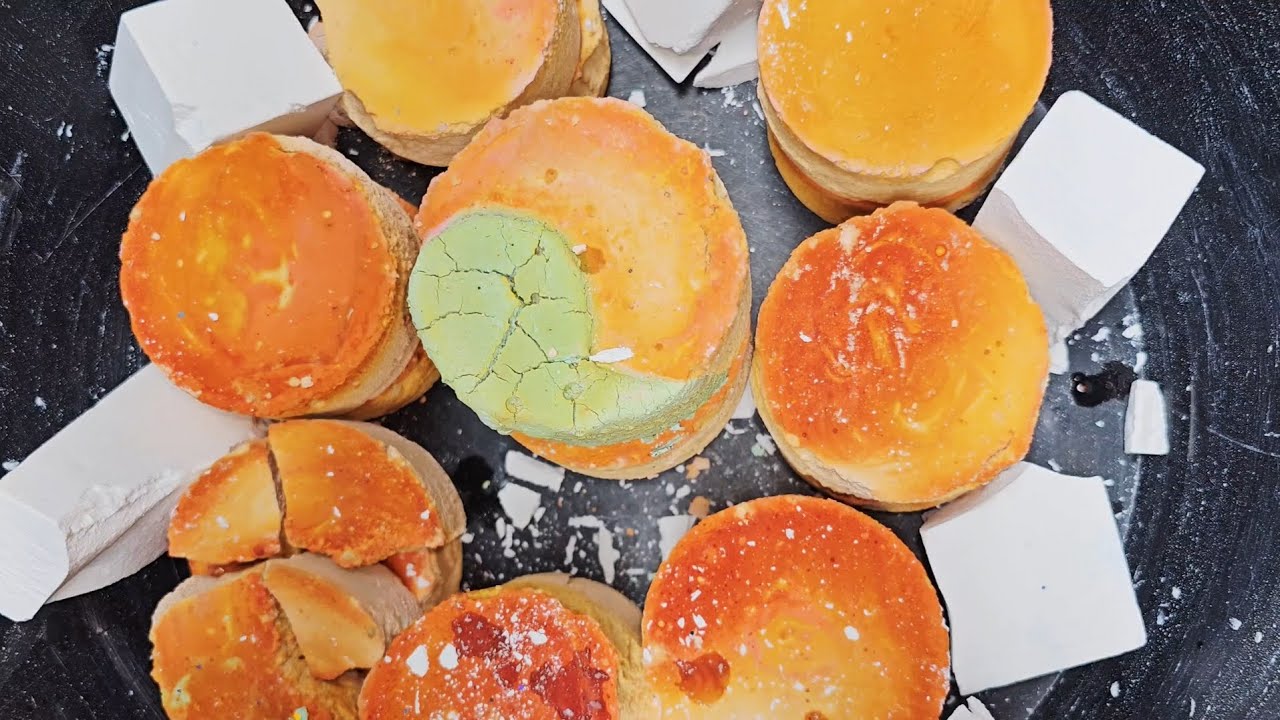 Crunchy Crispy Orange Reforms 🦚 Gym Chalk ASMR 🦚 Oddly Satisfying 🦚 Sleep Aid 