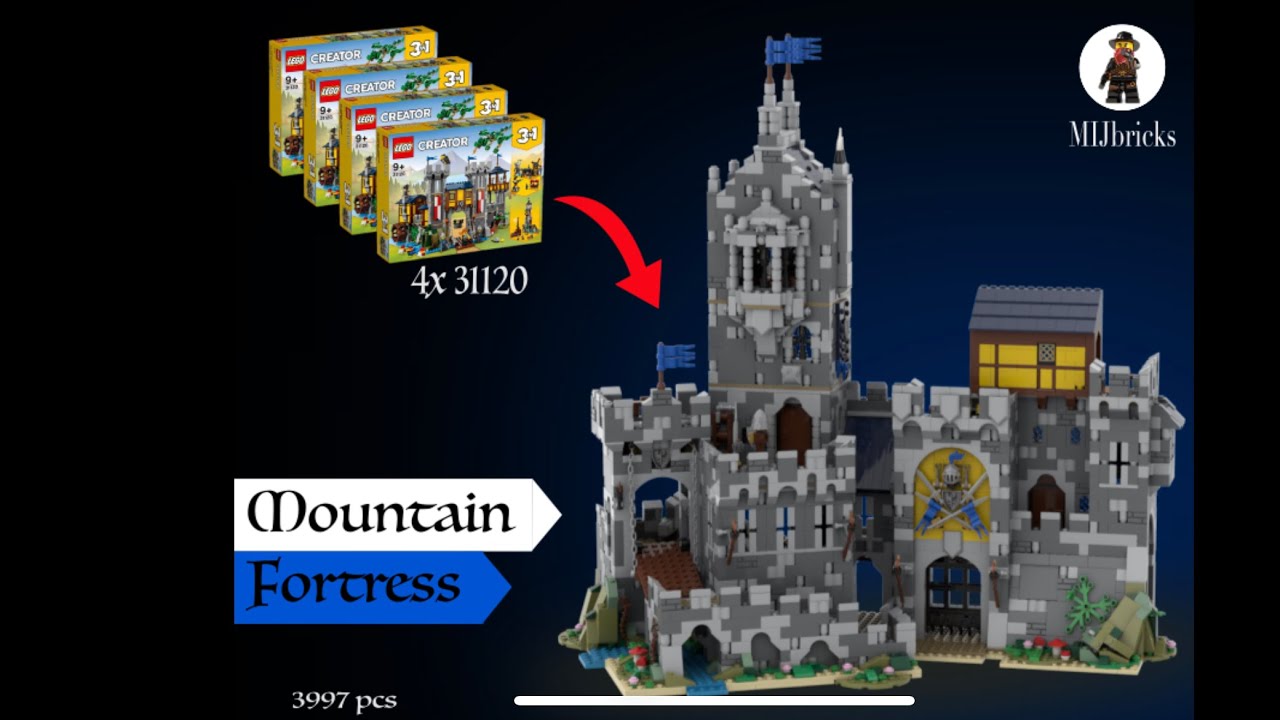 Mountain Fortress (4x 31120 Alternative Build)