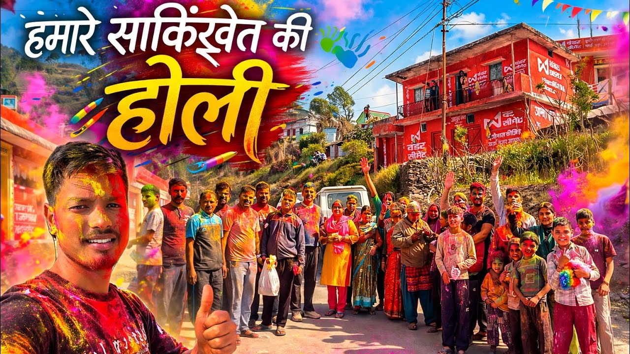 पहाडों में ऐसे मनाई जाती है होली 😍सभी ने किया जबरदस्त डांस 😆@amitgusainvlog 