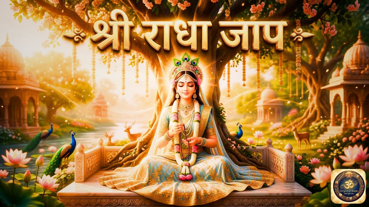 राधा राधा जय श्री राधा (108 बार जाप) | Radha Radha Jai Shri Radha | Radha Ji Bhajan | Divya Stuti 🦚🌸